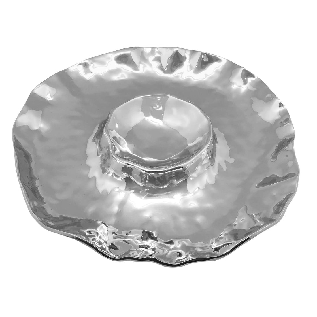 Shimmer Round Chip and Dip-Serving Trays and More-|-Mariposa