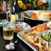 Pearled Square Chip & Dip-Serving Trays and More-|-Mariposa
