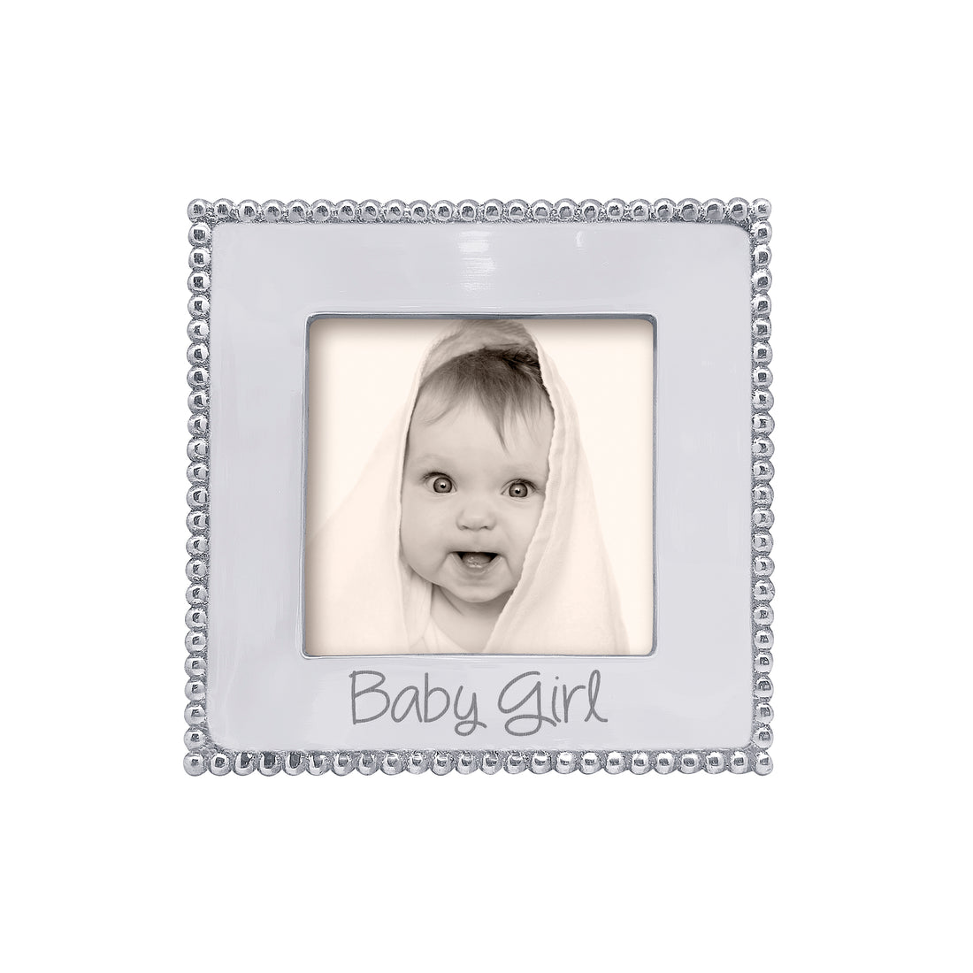 BABY GIRL Beaded 4x4 Frame