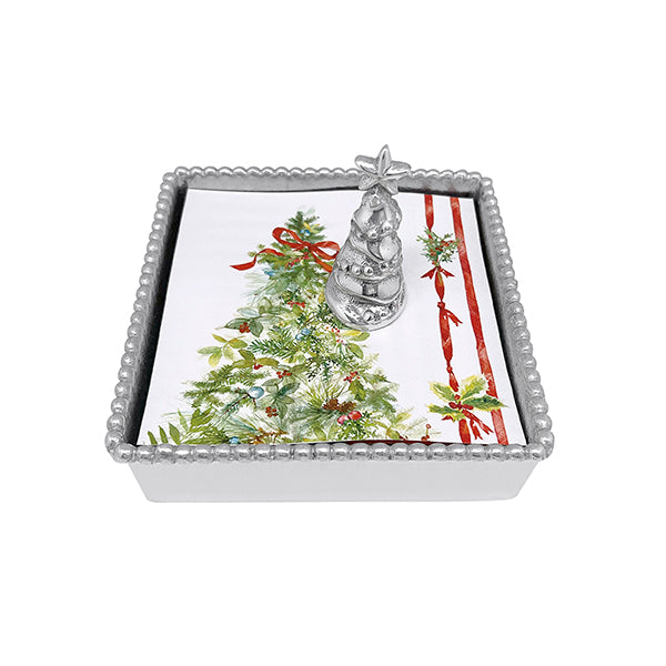 Christmas Tree Beaded Napkin Box Set