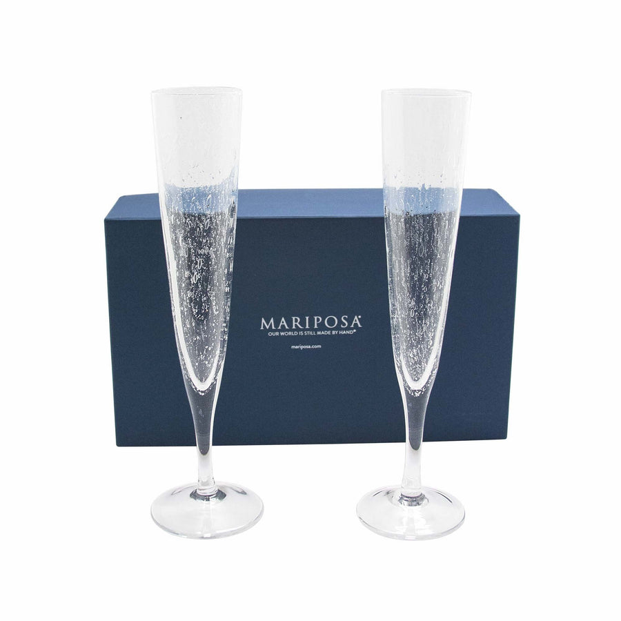 Bellini Champagne Flutes Gift Box | Mariposa Glassware