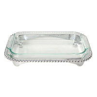 Pearled Oblong Casserole Caddy | Mariposa Serving Trays and More