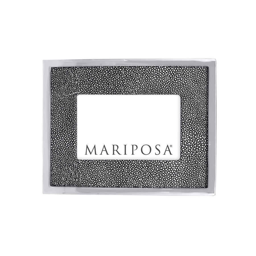 Shagreen Leather with Metal Border 4x6 Frame