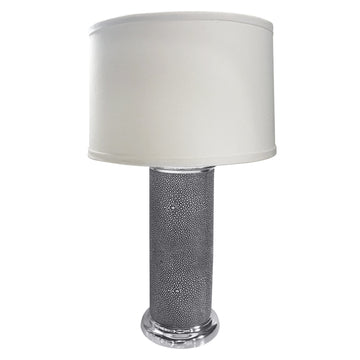 Shagreen Leather Column Table Lamp | Mariposa