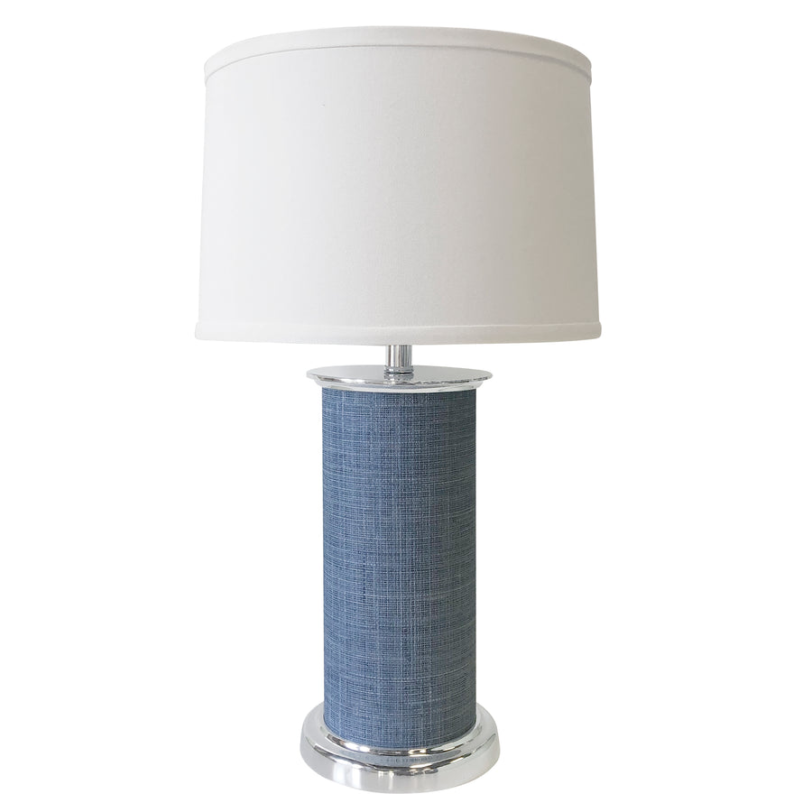 Heather Blue Column Table Lamp