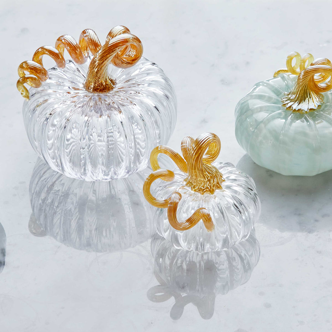 Clear Glass Large Pumpkin-Decorative Accessories | Mariposa