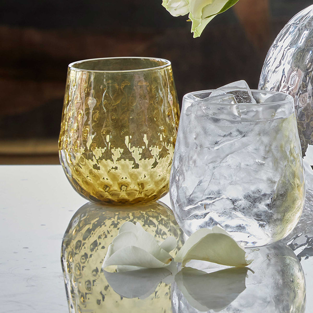 Clear Lowball Glass-Glassware | Mariposa