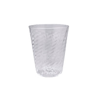 Clear Herringbone Lowball Glass