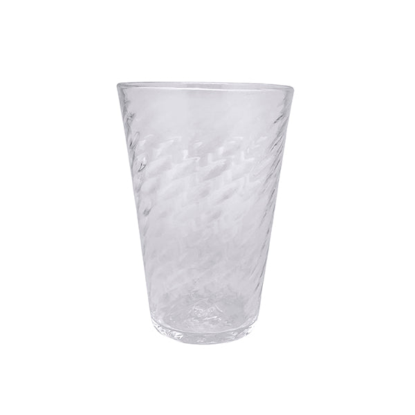 Clear Herringbone Iced Tea Glass
