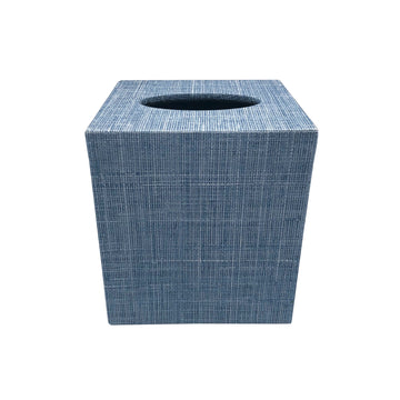 Heather Blue Cube Tissue Box