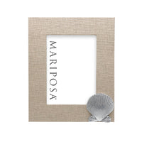 Natural Linen with Scallop 5x7 Frame Vertical