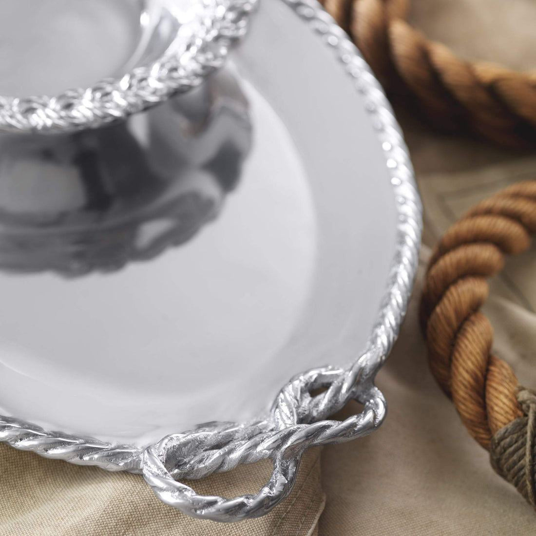 Rope Oval Serving Tray-Serving Trays and More-|-Mariposa