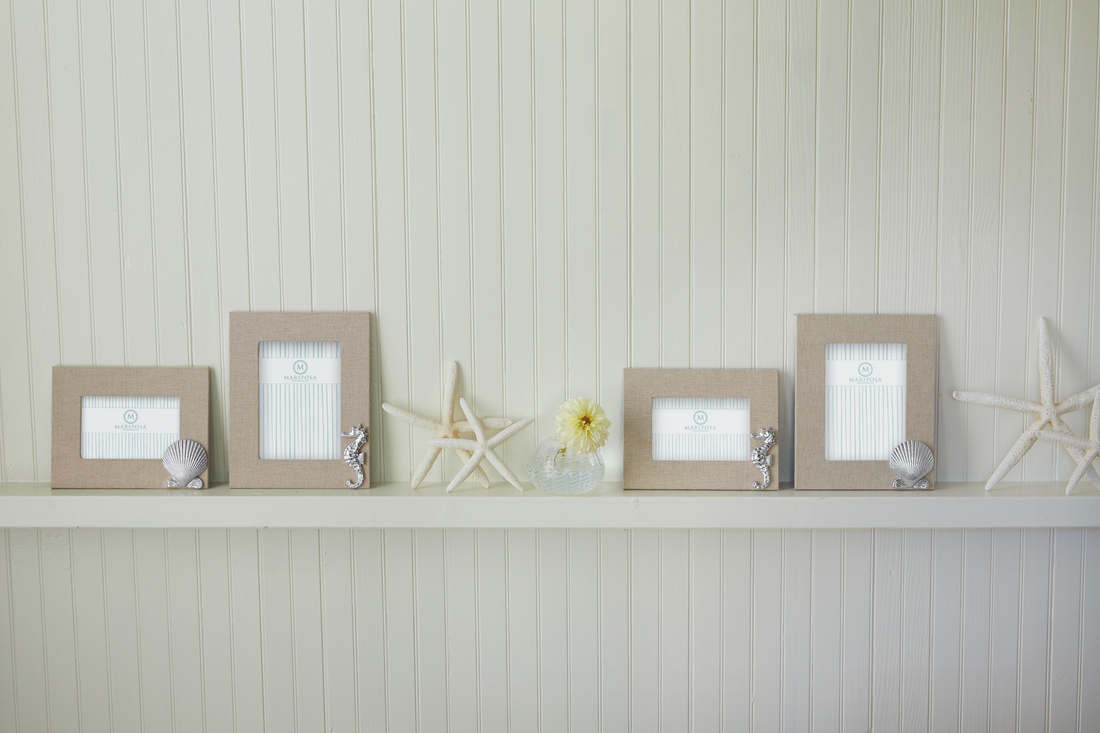 Natural Linen with Scallop 5x7 Frame Vertical