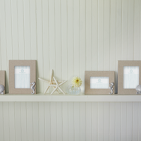 Natural Linen with Scallop 5x7 Frame Vertical