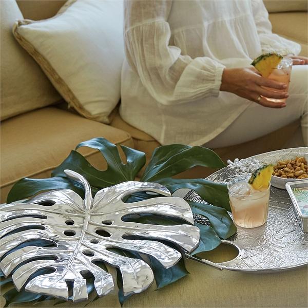 Appliqué Green Seagrass DOF Glass-Glassware-|-Mariposa