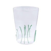 Appliqu√© Green Seagrass Highball Glass | Mariposa Glassware