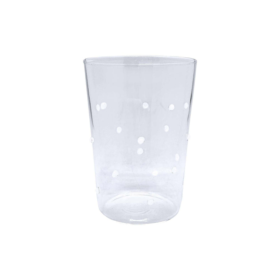 Appliqu√© White Dotty DOF Glass | Mariposa Glassware