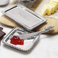 Beaded Post-It Note Holder-Serving Trays and More-|-Mariposa