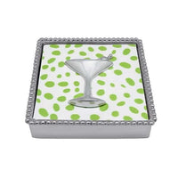 Cocktail Beaded Napkin Box | Mariposa Napkin Boxes and Weights