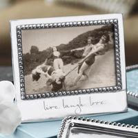LIVE. LAUGH. LOVE. Beaded 4x6 Frame-Photo Frames-|-Mariposa