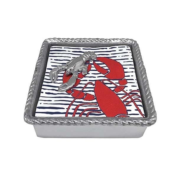 Lobster Rope Napkin Box | Mariposa Napkin Boxes and Weights