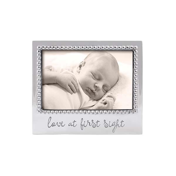 LOVE AT FIRST SIGHT Beaded 4x6 Frame | Mariposa Photo Frames