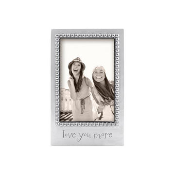 LOVE YOU MORE Beaded 4x6 Frame | Mariposa Photo Frames