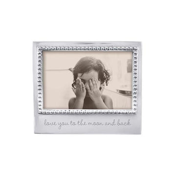 LOVE YOU TO THE MOON Beaded 4x6 Frame | Mariposa Photo Frames
