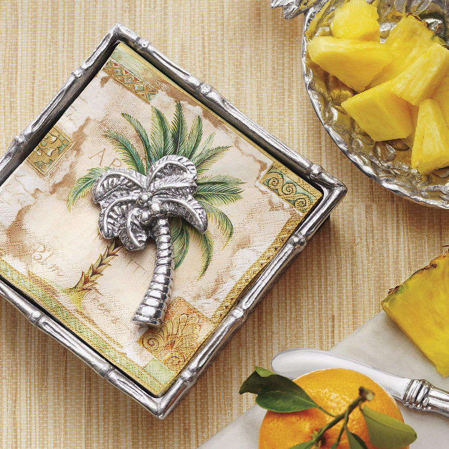Palm Tree Napkin Weight-Napkin Boxes and Weights-|-Mariposa