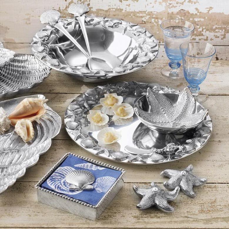 Scallop Shell Napkin Weight-Napkin Boxes and Weights-|-Mariposa